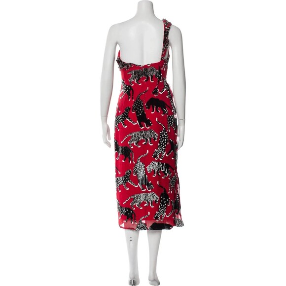 RUNWAY. Carolina Herrera one shoulder Printed Long Dress Size: XS - Picture 8 of 12